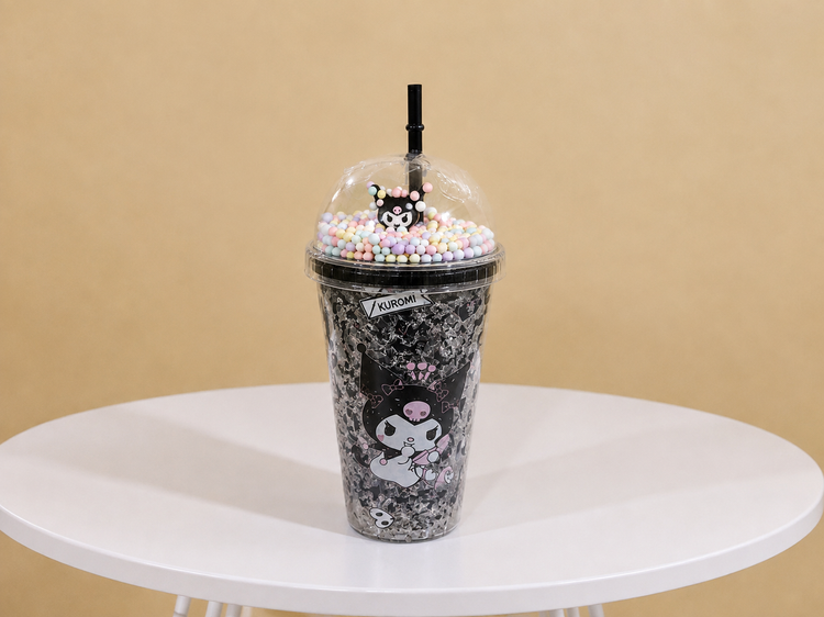 لیوان فانتزی طرح کرومی (Kuromi) 600 میلی لیتری