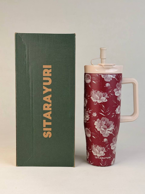 تراول ماگ گلدار SITARAYURI حجم 1200 میلی لیتری