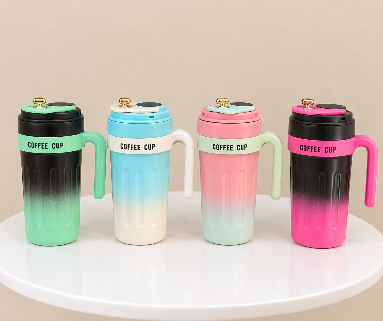 تراول ماگ دسته دار دیجیتالی ۶۵۰ میلی لیتری Coffee Cup